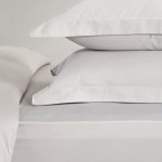 200 Thread Count Oxford Cotton Rich Percale Pillowcase Light Grey - Continental Single 80X80CM