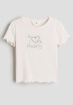 Ribbed T-Shirt - Light Pink Paris