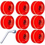 Tanzfrosch 8 Pack Roller Skate Wheels With Bearings Installed Quad Light Up Wheels For Double Row Skating And Skateboard 82A 32M