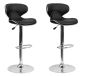 Bar Stools / Breakfast Kitchen Chairs - Set Of 2 Black Colour