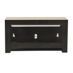 Hand Towel Rail - Black Solid Oak