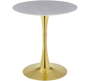 Modern Living Room Round Marble Top Tulip Table With Gold Metal Base