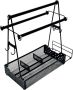 Multi-function Kitchen Utensil Caddy With Hooks And Storage Basket