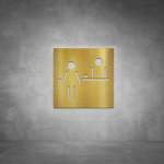 Reception Sign D02 - Brushed Brass