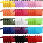 Reginary 60 Pcs Multicolor Canvas Makeup Bag Bulk Portable Travel Cosmetic Pouch Versatile Blank Toiletry Bag With Zipper For Wo