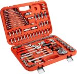 121 Pieces Mechanical Wrench & Socket Tool Set