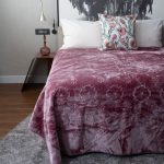 Sesli Diamond Faux Mink Blanket 1 Ply Queen Size Natural