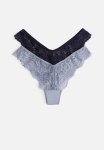 2-PACK Lace Brazilian Briefs - Navy Blue & Dusty Blue