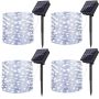 4 X Solar Fairy Lights LED Outdoor String Light Christmas Light -10M - Cool White