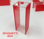 Acrylic Pasta Box – Red & Clear