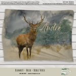 Personalised Fleece Blanket Buck With Bible Verse