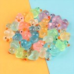 30PCS Glow In Dark Duck MINI Duck Duck Toys Set MINI Plastic Realistic Duck Glow Toys For Goody Bag Stuffers Party Favors Suppli
