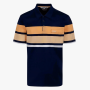 Mens Roland Mercerised Short Sleeve Golfer Navy - 10XL