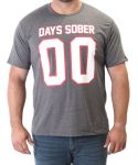 Mens Printed Sober Tee - 10XL Chcoal