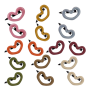 Minimalistic Heart-shaped Colorful Hair Clips - Multicolor - 16-PIECE