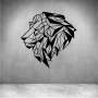 Geometric Lion Head - Grey / L 800 X H 800MM