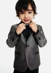 Shimmering Tuxedo Jacket - Black & Gold