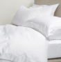 Cotton Rich Percale 200 Thread Count Oxford DUVET COVER SET - White - Single 130 X 200CM