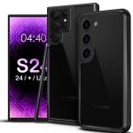 Samsung S24 + ULTRA Series Case Slim Black Edge Clear Back