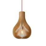 Pear Wooden Pendant Light Natural