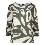 Fresha Fresh Printed 3 4 Sleeve Cotton Top
