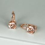 7MM Round Cut Multicolor Zirconia Ear Buckle Earrings 18K Gold Plated Birthstone Jewelry Gift