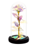 Artificial LED Rose Flower In Glass Dome Gift Valentines Day And Mother Day