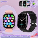Synwoo Smartwatch With 4.65CM Full Touch Display Wireless Calling Sports Tracker - Fitness Bracelet Compatible For Iphone & For