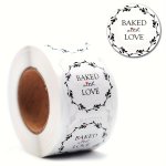 500PCS ROLL Love Sticker Bread Dessert Decoration Sealing Sticker Self-adhesive Label For Scrapbook Hand Account Envelope Card D