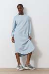 Scoop Hem Sweat Dress - XL Light Blue