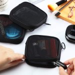 Compact Transparent Portable Makeup Bag With Zipper For Organizing Travel Wallets MINI Square Bag Multi Functional For Cosmetics
