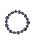 Obsidian Acrylic Beaded Bracelet With Evil Eye Charm