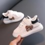 Boy's Trendy Bear Pattern Skate Shoers Comfy Non Slip Casual Hook & Loop Fastener Sneakers For Kids Outdoor Activities