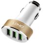 LDNIO 3 Port USB Charger - Rosegold