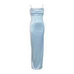 Pale Blue Lace Up Dress