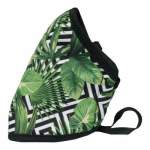 Clinic Gear - Anti-microbial Printed Mask Ladies - Green Leaves