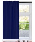Microfibre Navy Curtain