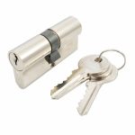 Jaguar Sanlic Cylinder Lock - Euro Nickle Plated - 60MM
