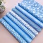 7-PIECE Diy Blue Cotton Cloth Set - Perfect For Handmade Crafts & Sewing Projects Christmas Thanksgiving New Year's Gifts Easter Gift