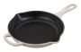 White Durable Cast Iron Chef's Frying Pan