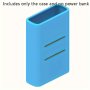 Creative High-end Blue Parallel Bars Heat Dissipation Protective Case Suitable For The New Xiaomi Power Bank Pocket Version 10000MAH Mobile Power Silicone Protective Case