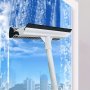 1PC 2 In 1 Glass Wiper For Scraping And Washing Double-sided Window Glass Floor Cleaning Scraper Brush Window Squeegee Water Squeegee Car Windshield Scraper