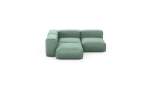 Three Module Corner Sofa - Velvet - Mint - 199CM X 199CM
