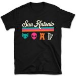 Fox Alien Castle Harper T-Shirt Funny San Antonio Basketball Game Day Shirt Multicolor