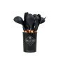 12 Pieces Silicone Cooking Utensils Set With Wooden Handle - Dark Gray