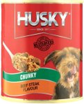 Husky Purina Chunky Beef Steak Wet Dog Food - 775g - Beef Flavour - Young, Adult, Senior Dogs