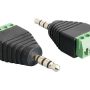 Delock 3.5MM Stereo Adapter Terminal Block 4-PIN