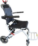Ultralight Folding Wheelchair - Portable Travel Walker With Hand Brake Ideal For Patients And Seniors Airplane-friendly Design T