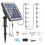 Solar Automatic Drip Irrigation Kit System Jiyang Solar Powered Auto Easy Diy Watering Device Supported Pots Plants 6 Timing Mod