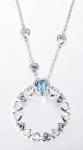 Halo Heart Necklace Embellished With Swarovski Crystals